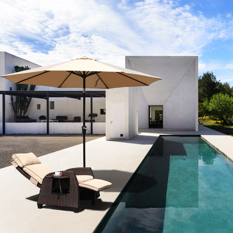 Red Barrel Studio® Bexar Recliner Patio Chair With Cushion & Reviews